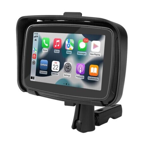 Portable Motorcycle 5 Inch LCD Display for Wireless Apple Carplay Moto  Screen Android Auto Car Play GPS IPX7 Waterproof Monitor