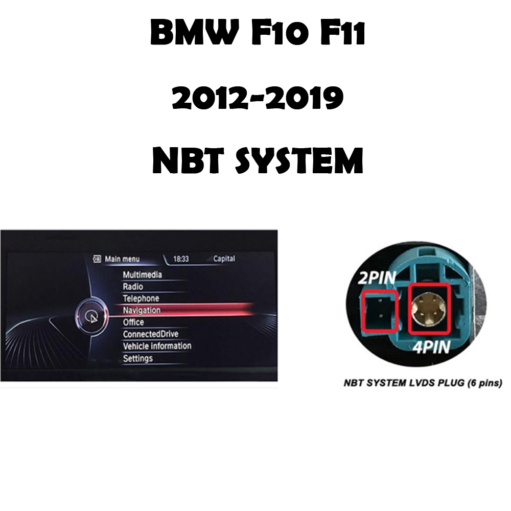 BMW F10 F11 NBT system and 6-pin LVDS identification guide