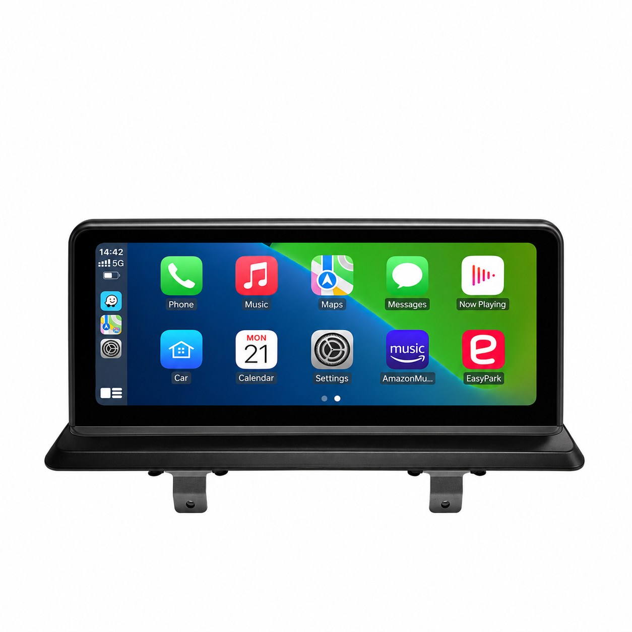 BMW 1 serijos CarPlay ekranas vaizdas iš priekio