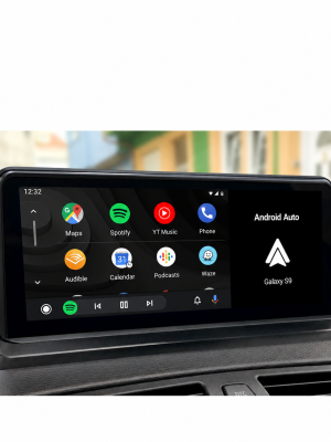 Glossy black Android Auto display