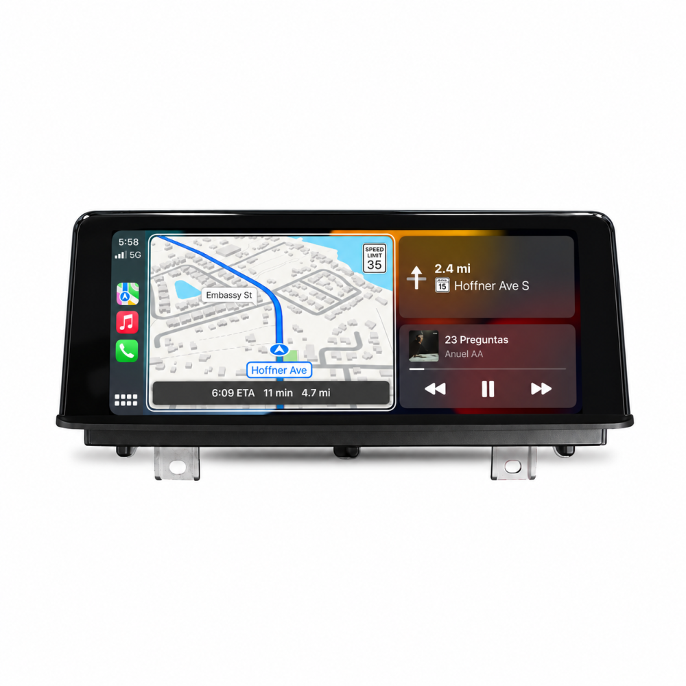Glossy black CarPlay display frame