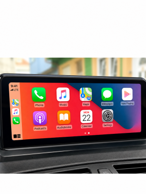 Glossy black bezel CarPlay display