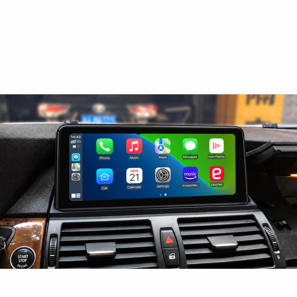 BMW screen with modern black bezel
