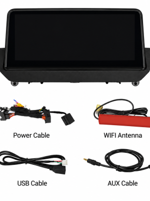 Black screen kit with labeled accessories