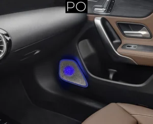 Mercedes LED Durų Kolonėlių Dangteliai po montavimo