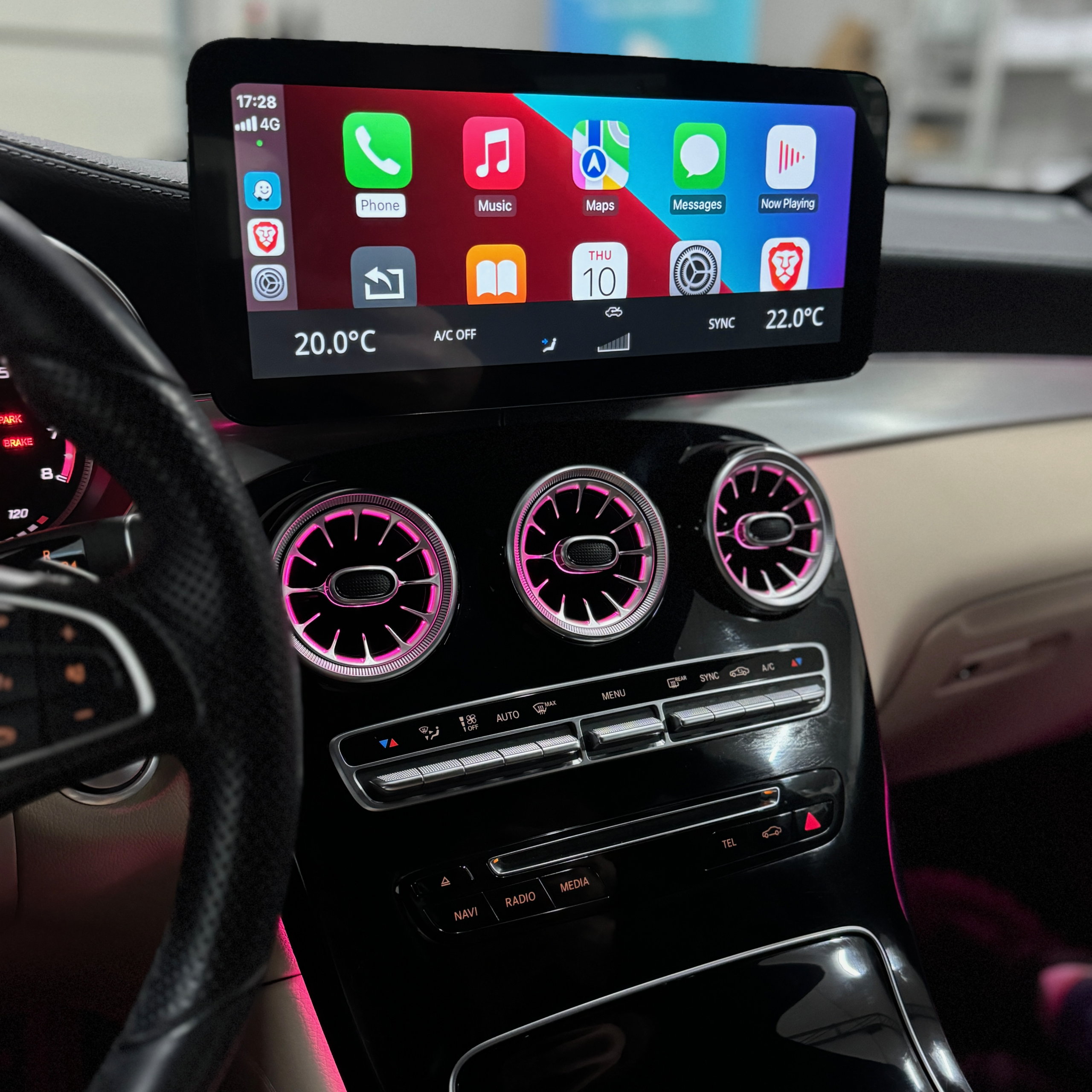 Mercedes C GLC Carplay Android Auto 10.25" 12.3" Liečiamas ekranas W205 W253 NTG5 2015-2018 - Image 3