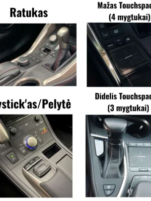 valdikliai lexus automobilyje