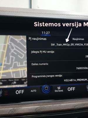 VW touareg multimedijos sistemos versija MHP2 programavimas naujinimas