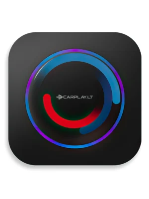 Tamsios spalvos BMW carplay ir android adapteris, turintis Android operacinę sistemą