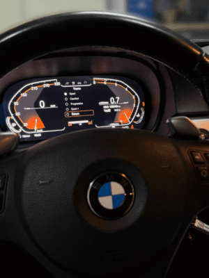 BMW digital instrument cluster speedometer