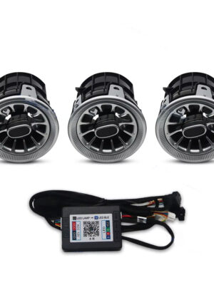 Ford Mustang 2015-2021 LED turbine ambient air vents set front 256 Colors