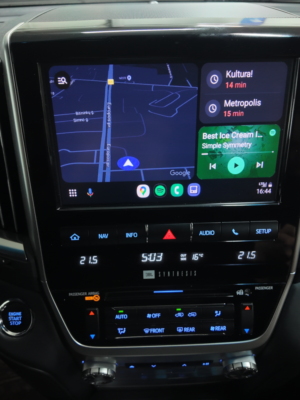 android auto google maps LC200 originalioje multimedijoje