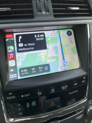 Linking your phone to the Lexus multimedia module supporting Apple Carplay Android Auto and displaying navigation on the original screen