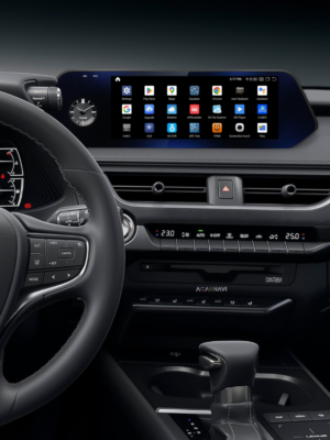 Lexus UX android multimedija su liečiamo ekrano funkcija
