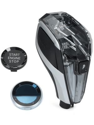 Crystal Knob Shifter for BMW with start stop button and navigation button