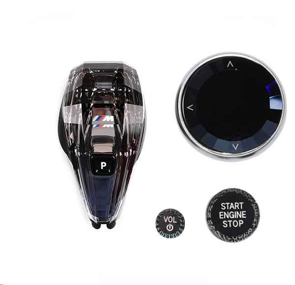 BMW Crystal Gear Shifter iDrive Knob Star Stop Volume Button Kit