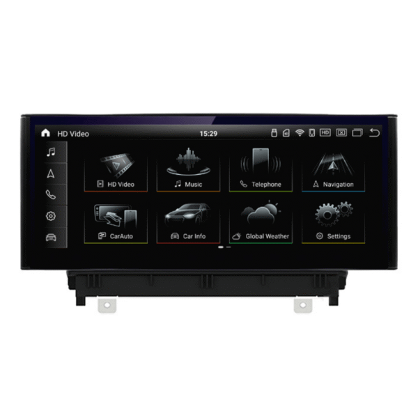 Android Touchscreen designed for Audi A3 models, featuring a sleek interface and advanced multimedia capabilities.