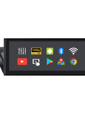Multimedijos sistema rodanti garso nustatymus, 1080p full HD vaizdo kokybę, liečiamo ekrano funkciją, Google Play, navigacijos sistemą ir naršymo internete funkciją.