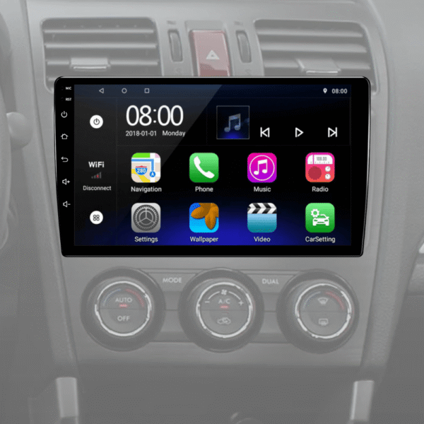 The Subaru Forester touchscreen Android head unit fits perfectly with the interior.