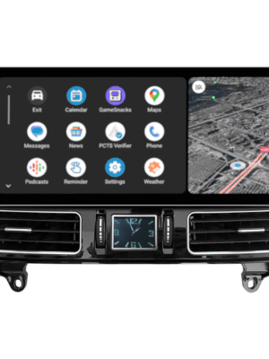 Mercedes Andorid Auto screen with Clock
