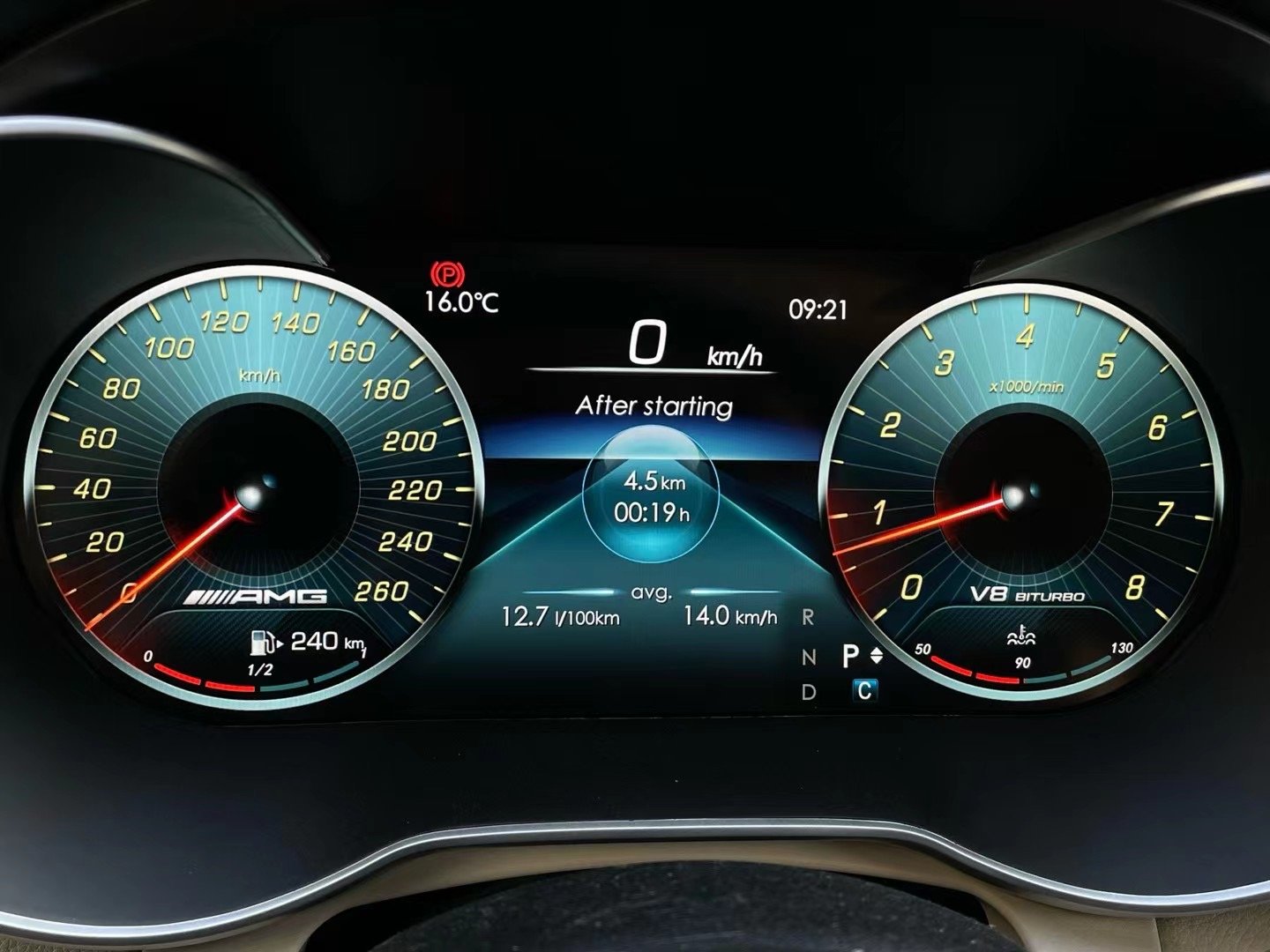 Mercedes Benz C W205 GLC X253 Full LED Skaitmeninis Prietaisų Skydelis Spidometras (2019-2021) - Image 5