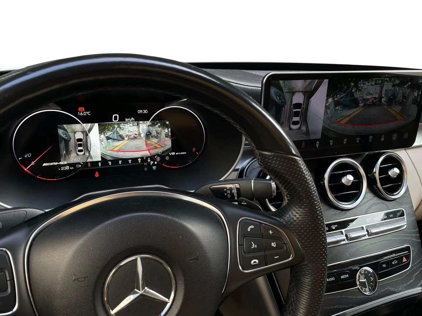 Mercedes Benz C W205 GLC X253 Full LED Skaitmeninis Prietaisų Skydelis Spidometras (2019-2021) - Image 7