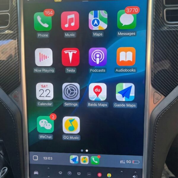 Tesla Model S / X Carplay Android Auto Integracija originaliai multimedijai