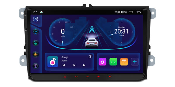 Volkswagen Skoda Seat Android 13 multimedija su liečiamu ekranu ir belaidžiu Apple CarPlay ir Android Auto 9″