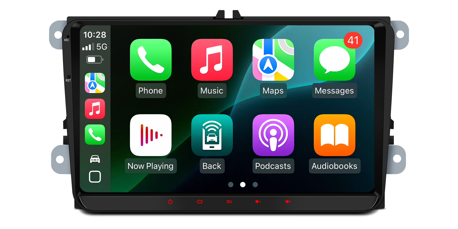 Volkswagen Skoda Seat Android 13 Touchscreen Head Unit with Wireless Apple CarPlay & Android Auto 9″ - Image 2