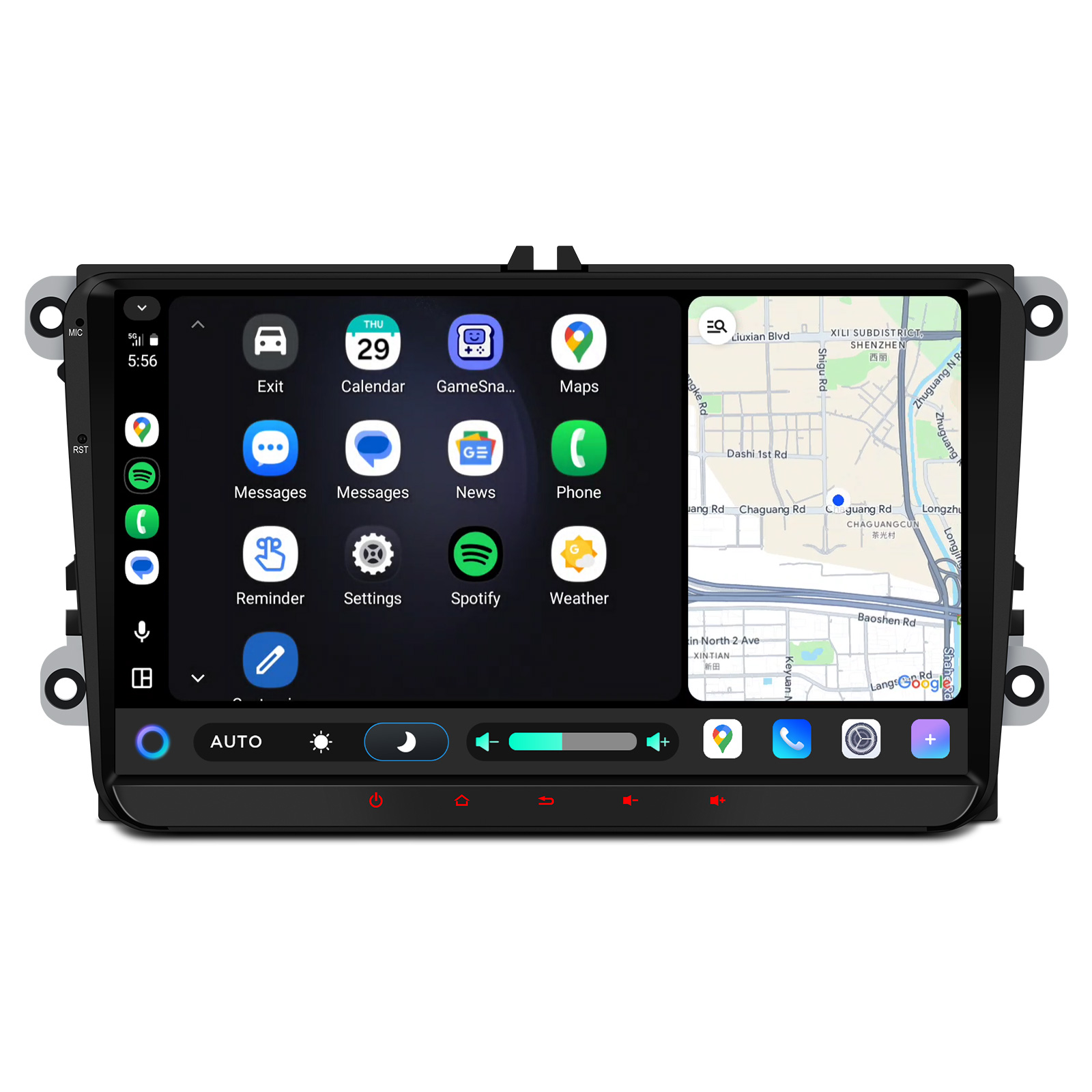 Volkswagen Skoda Seat Android 13 Touchscreen Head Unit with Wireless Apple CarPlay & Android Auto 9″ - Image 4