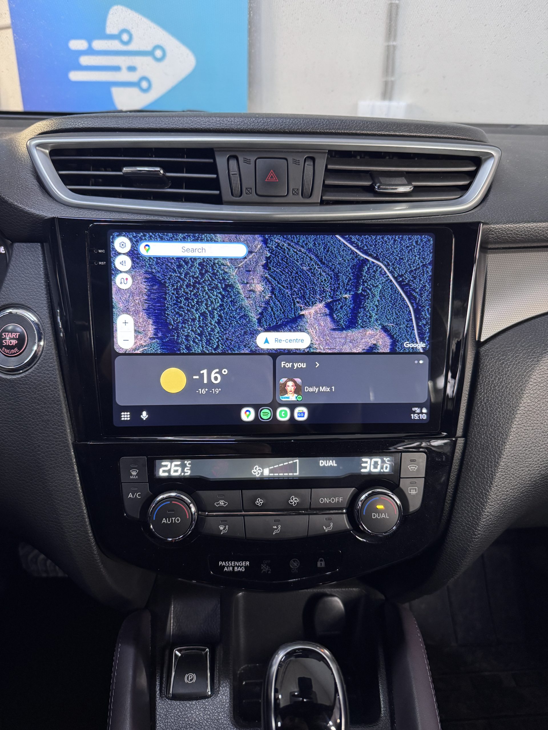 Nissan Qashqai X-Trail Apple Carplay Android Auto liečiamas ekranas 9/10 colių - Image 3