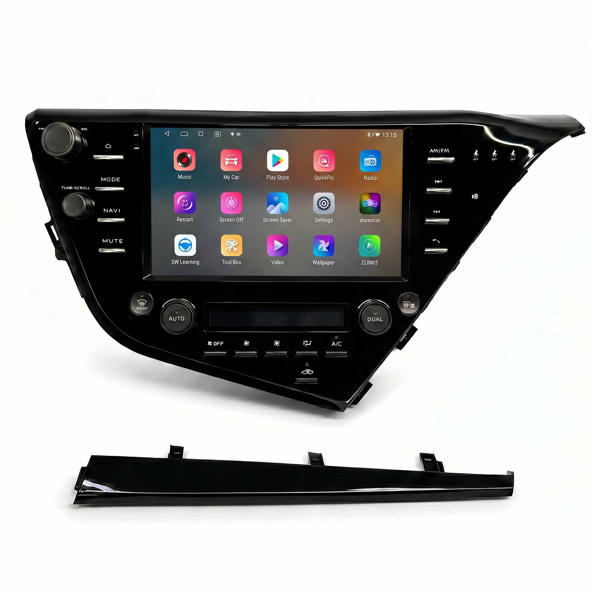 Toyota Camry Android 14 multimedija 8+128 su belaidžiu Apple CarPlay ir Android Auto 9 colių