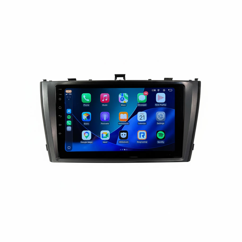 Toyota Avensis 9-inch multimedia screen with the model-specific dashboard fascia