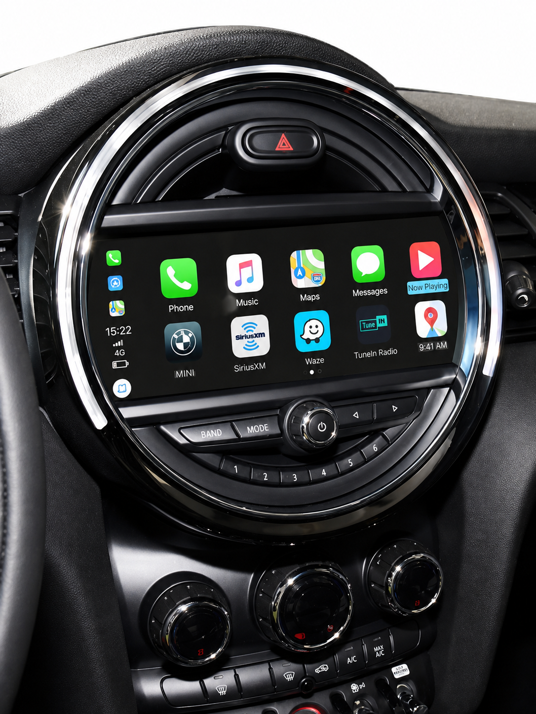 Apple CarPlay integrated into the original MINI screen while preserving the factory interior
