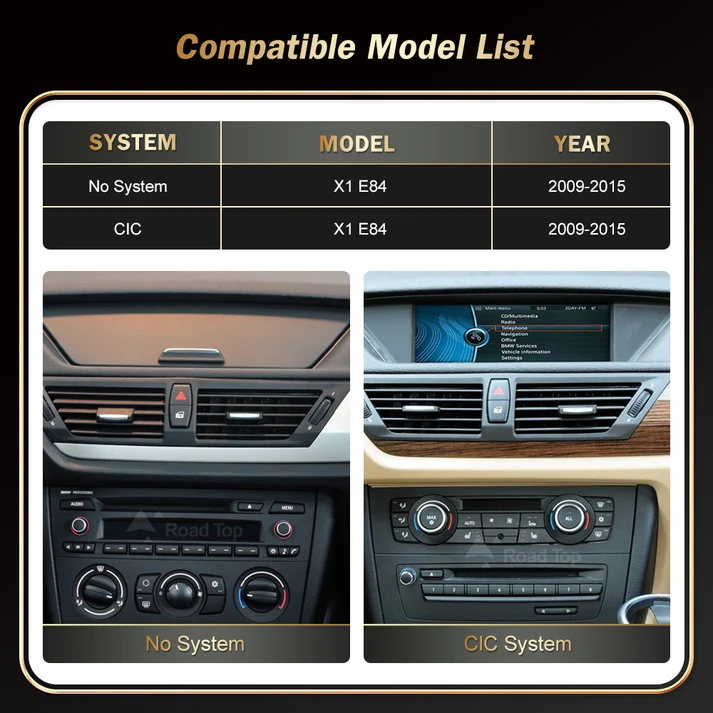 BMW X1 E84 10,25 colio 1920 × 720 įbrėžimams atsparus CarPlay Android Auto liečiamas ekranas