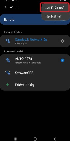 Wifi direct isplestiniai